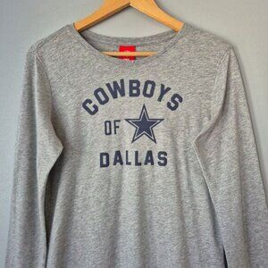 Nike Gray Long Sleeve Crewneck NFL Football Dallas Cowboys Tee Shirt Womens MED